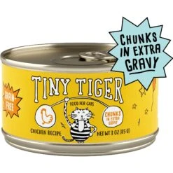 Tiny Tiger Chunks In EXTRA Gravy Chicken Recipe Grain-Free Canned Cat Food & Tiny Tiger Lickables, Senior Formula, Tuna & Chicken Recipe, Bisque Cat Treat & Topper -Blue Buffalo Shop 653086 PT1. AC SS1800 V1664899972