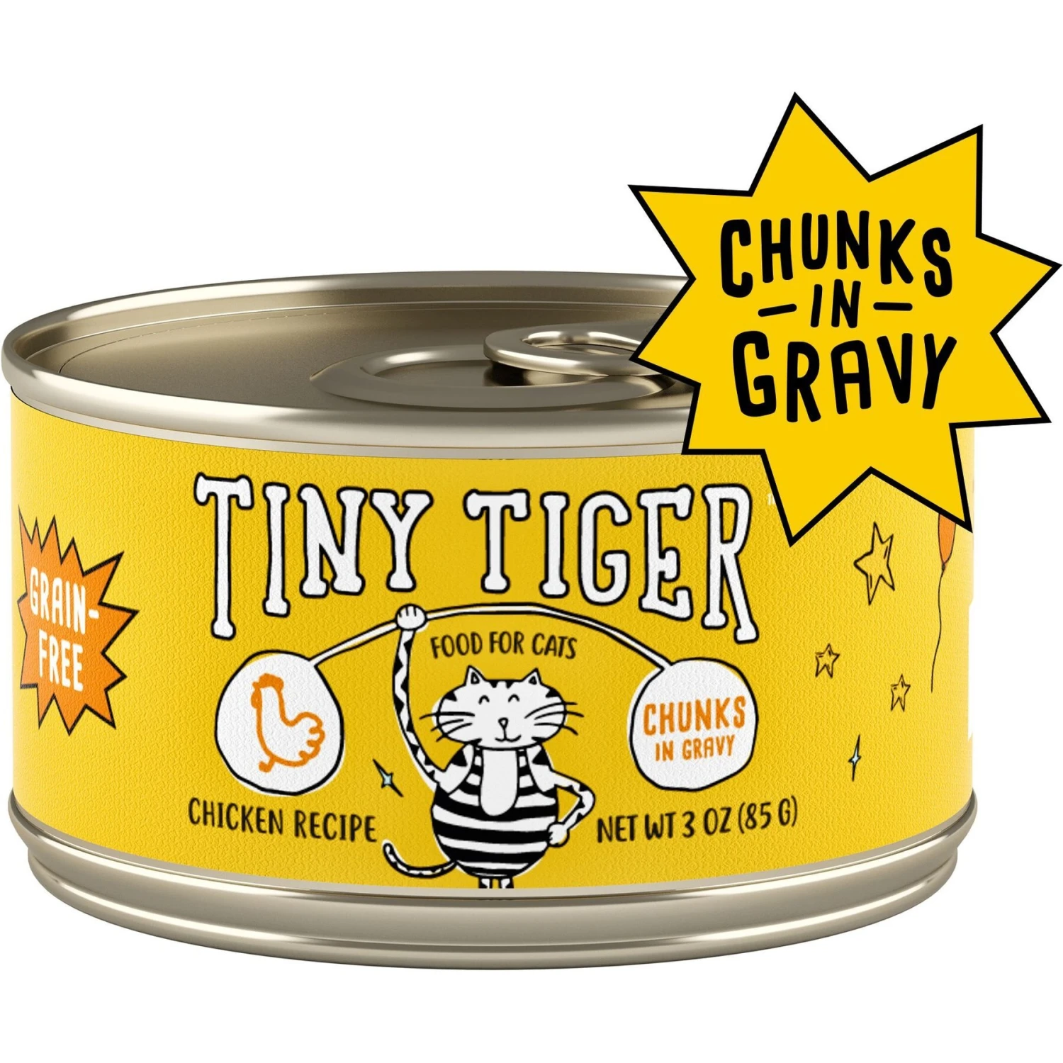 Tiny Tiger Chunks In Gravy Chicken Recipe Grain-Free Canned Cat Food & Tiny Tiger Lickables, Senior Formula, Tuna & Chicken Recipe, Bisque Cat Treat & Topper 4 Tiny Tiger Chunks In Gravy Chicken Recipe Grain-Free Canned Cat Food & Tiny Tiger Lickables, Senior Formula, Tuna & Chicken Recipe, Bisque Cat Treat & Topper - Image 2