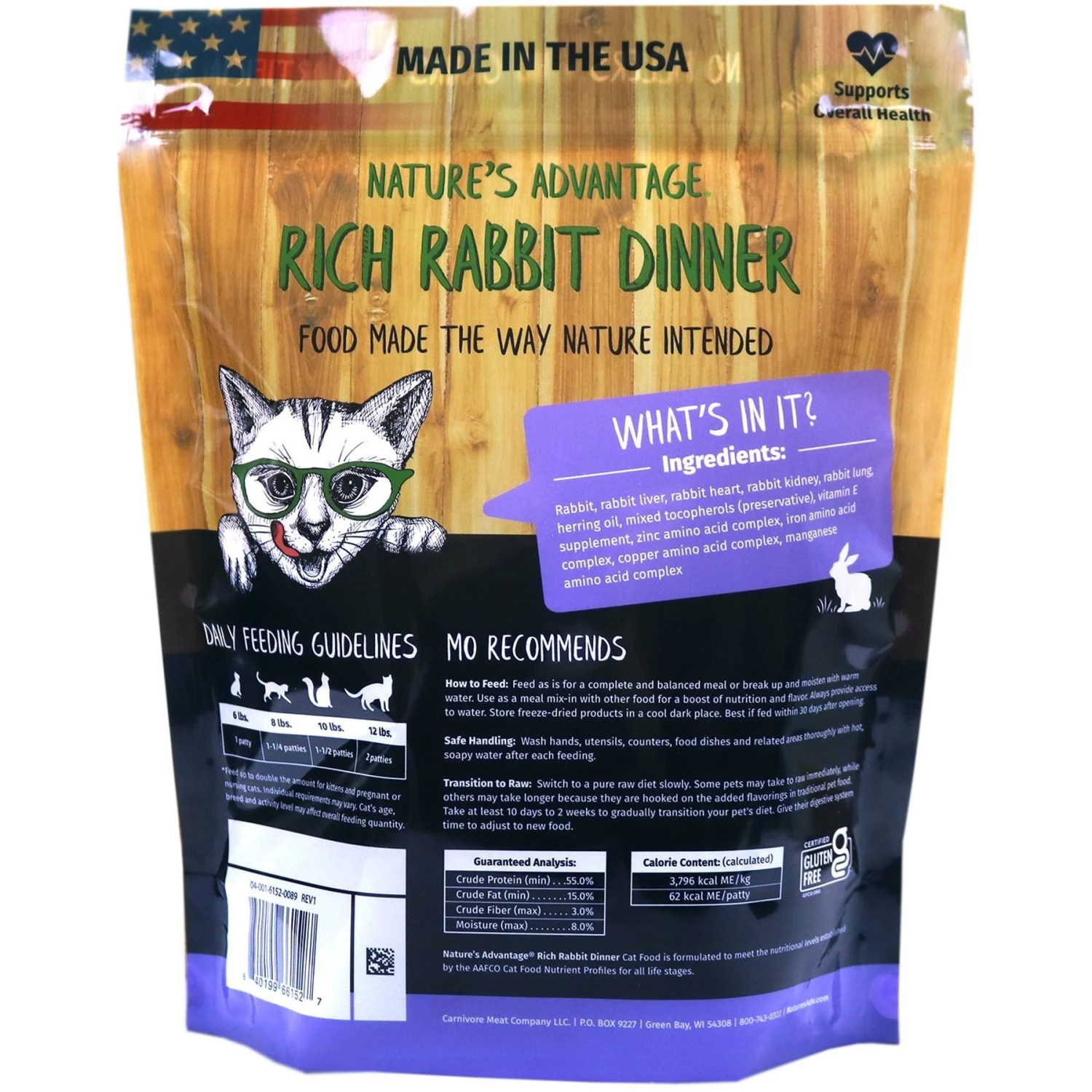 Nature's Advantage Rich Rabbit Dinner Cat Food, 8-oz Bag 4 Nature's Advantage Rich Rabbit Dinner Cat Food, 8-oz Bag - Image 2