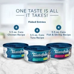 Blue Buffalo Tastefuls Chicken, Turkey & Chicken & Ocean Fish & Tuna Entrées Variety Pack Pate Wet Cat Food, 5.5-oz Can, Case Of 12 & Blue Buffalo Tastefuls Tuna, Chicken, Fish & Shrimp Entrées Variety Pack Flaked Wet Cat Food 18 Blue Buffalo Tastefuls Chicken, Turkey & Chicken & Ocean Fish & Tuna Entrées Variety Pack Pate Wet Cat Food, 5.5-oz Can, Case Of 12 & Blue Buffalo Tastefuls Tuna, Chicken, Fish & Shrimp Entrées Variety Pack Flaked Wet Cat Food -Blue Buffalo Shop 662598 PT7. AC SS1800 V1667331281
