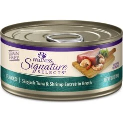 Wellness CORE Signature Selects Flaked Skipjack Tuna & Shrimp Entree In Broth Grain-Free Natural Canned Cat Food & Wellness CORE Signature Selects Flaked Skipjack Tuna & Wild Salmon Entree In Broth Grain-Free Canned Cat Food 12 Wellness CORE Signature Selects Flaked Skipjack Tuna & Shrimp Entree In Broth Grain-Free Natural Canned Cat Food & Wellness CORE Signature Selects Flaked Skipjack Tuna & Wild Salmon Entree In Broth Grain-Free Canned Cat Food -Blue Buffalo Shop 662638 PT1. AC SS1800 V1667327411