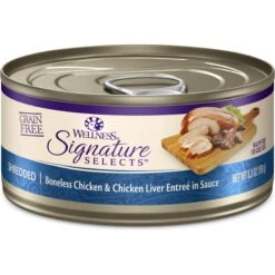 Wellness CORE Signature Selects Shredded Boneless Chicken & Chicken Liver Entree In Sauce Grain-Free Natural Canned Cat Food & Wellness CORE Signature Selects Shredded Boneless Chicken & Beef Entree In Sauce Grain-Free Canned Cat Food 12 Wellness CORE Signature Selects Shredded Boneless Chicken & Chicken Liver Entree In Sauce Grain-Free Natural Canned Cat Food & Wellness CORE Signature Selects Shredded Boneless Chicken & Beef Entree In Sauce Grain-Free Canned Cat Food -Blue Buffalo Shop 662678 PT1. AC SS1800 V1667333854