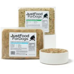 JustFoodForDogs Puppy Variety Pack Fish & Chicken Fresh Puppy Food, 18-oz Pouch, Case Of 7