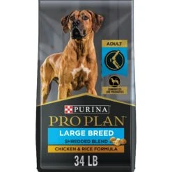Purina Pro Plan Adult Large Breed Shredded Blend Chicken & Rice Formula Dry Dog Food