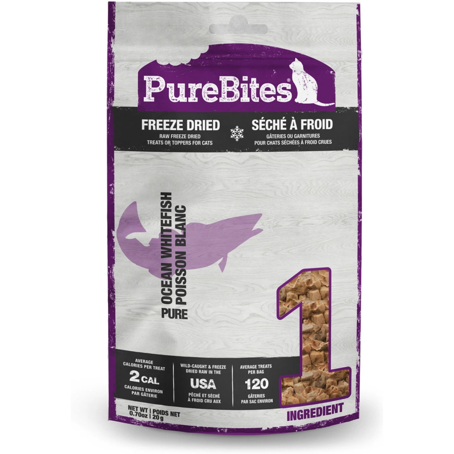 PureBites Ocean Whitefish Freeze-Dried Raw Cat Treats 3 PureBites Ocean Whitefish Freeze-Dried Raw Cat Treats