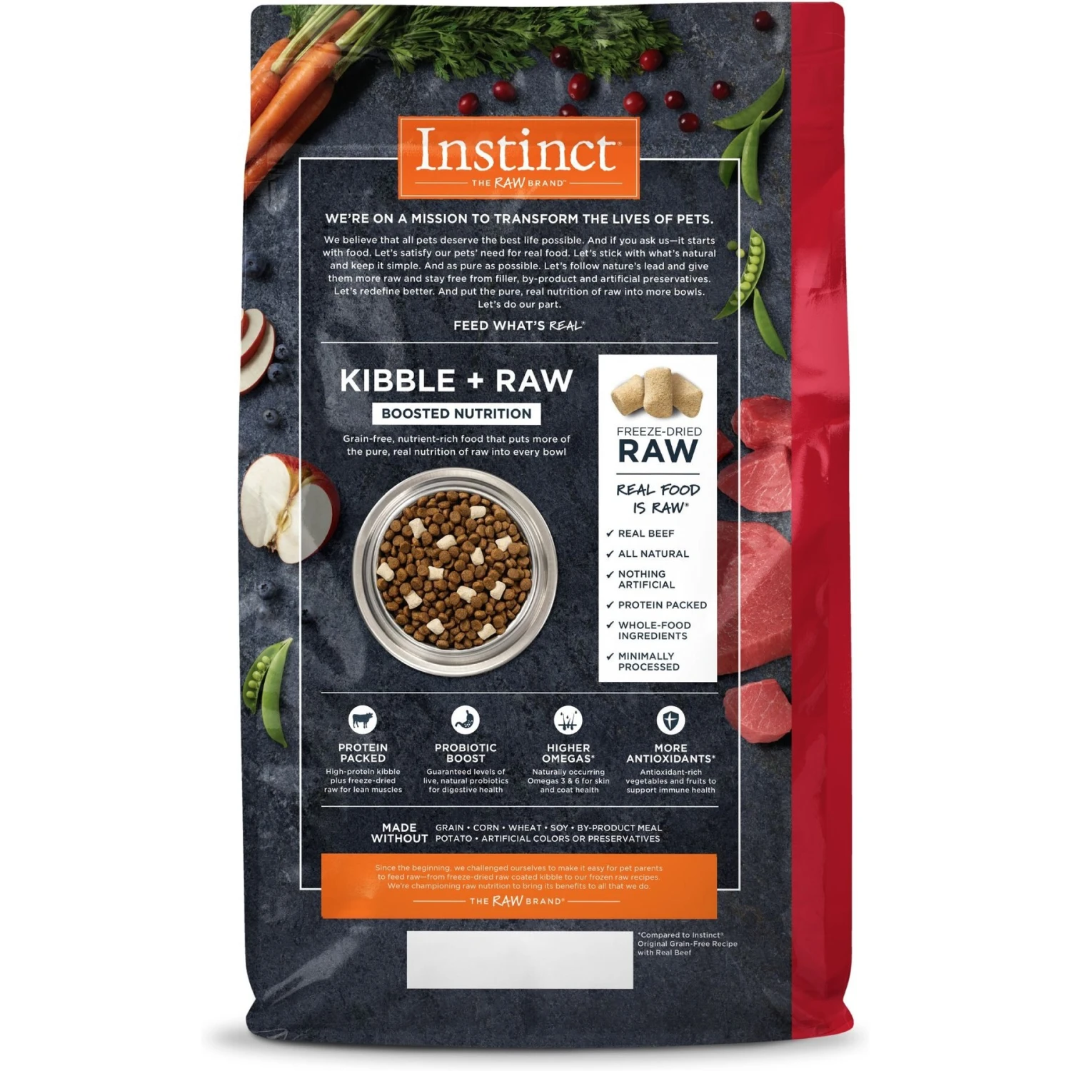Instinct Raw Boost Grain-Free Recipe With Real Beef & Freeze-Dried Raw Pieces Dry Dog Food & Instinct Frozen Raw Bites Grain-Free Real Beef Recipe Dog Food 5 Instinct Raw Boost Grain-Free Recipe With Real Beef & Freeze-Dried Raw Pieces Dry Dog Food & Instinct Frozen Raw Bites Grain-Free Real Beef Recipe Dog Food - Image 3