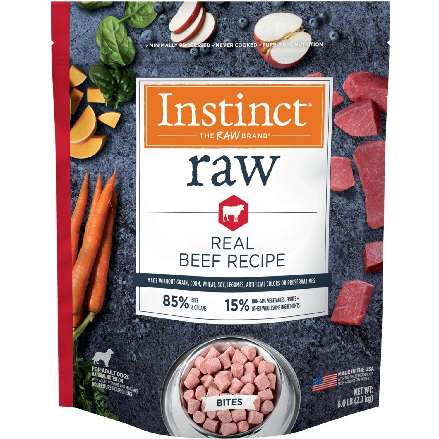 Instinct Frozen Raw Bites Grain-Free Real Beef Recipe Dog Food & Instinct Freeze-Dried Raw Meals Real Beef Recipe Grain-Free Dog Food 4 Instinct Frozen Raw Bites Grain-Free Real Beef Recipe Dog Food & Instinct Freeze-Dried Raw Meals Real Beef Recipe Grain-Free Dog Food - Image 2
