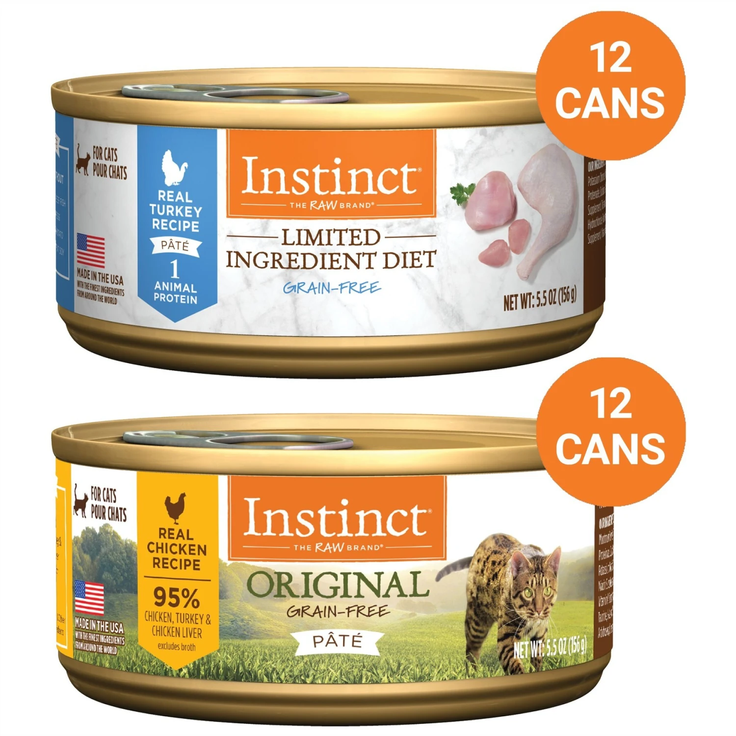 Instinct Original Grain-Free Pate Real Chicken Recipe Wet Canned Cat Food & Instinct Limited Ingredient Diet Grain-Free Pate Real Turkey Recipe Natural Wet Canned Cat Food 3 Instinct Original Grain-Free Pate Real Chicken Recipe Wet Canned Cat Food & Instinct Limited Ingredient Diet Grain-Free Pate Real Turkey Recipe Natural Wet Canned Cat Food