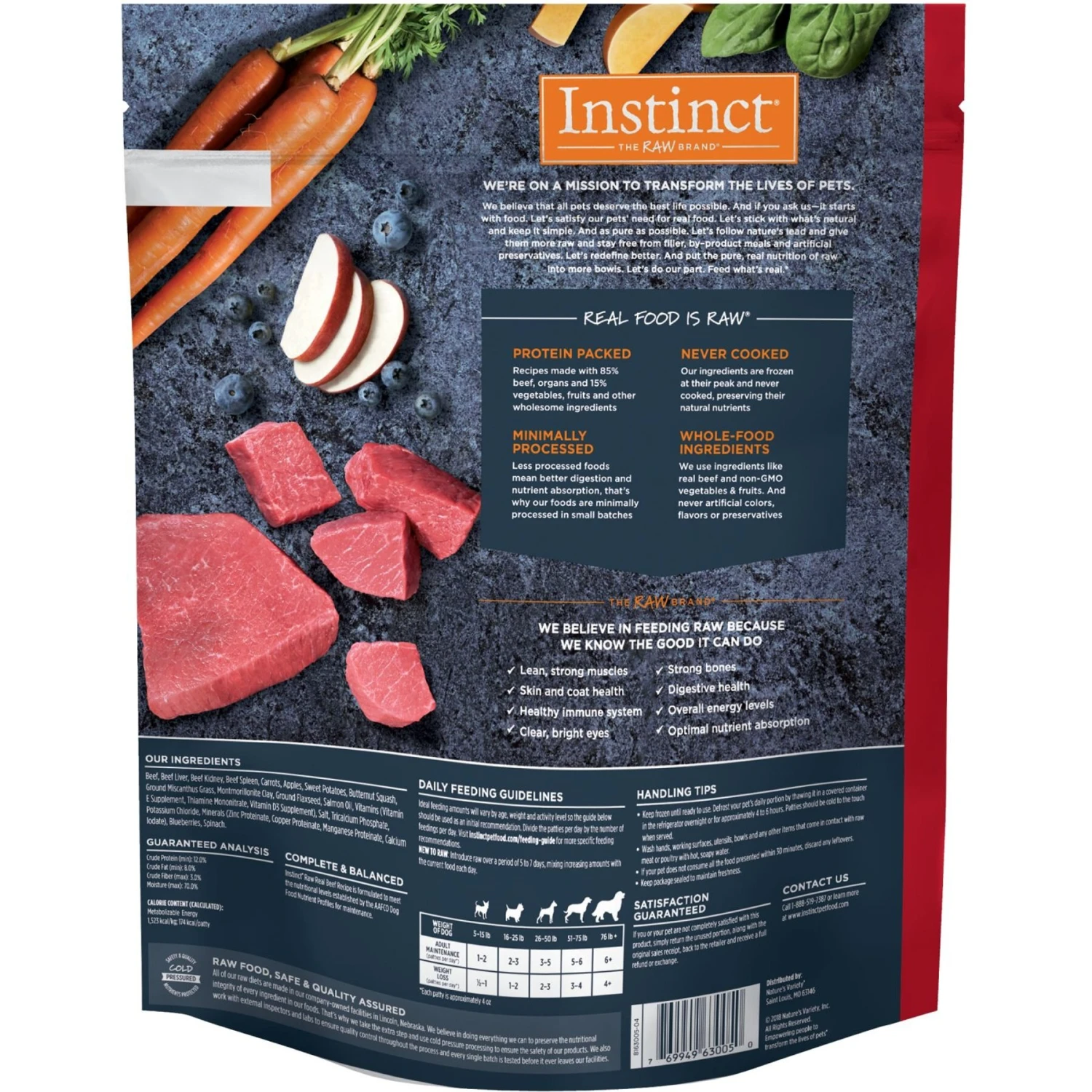 Instinct Frozen Raw Patties Grain-Free Real Beef Recipe Dog Food & Instinct Freeze-Dried Raw Boost Mixers Grain-Free Skin & Coat Health Recipe Dog Food Topper 5 Instinct Frozen Raw Patties Grain-Free Real Beef Recipe Dog Food & Instinct Freeze-Dried Raw Boost Mixers Grain-Free Skin & Coat Health Recipe Dog Food Topper - Image 3