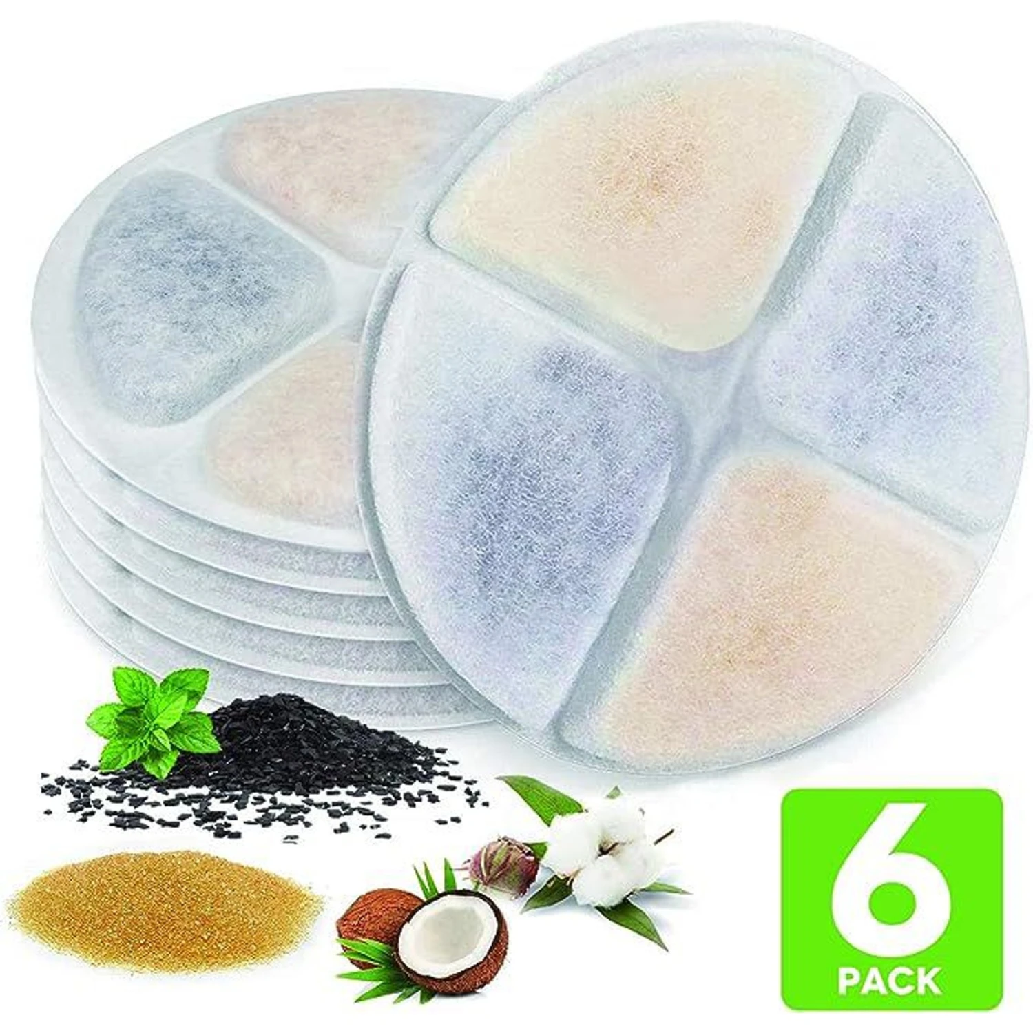 PetNF Cat Water Fountain Replacement Filters, 6 Count 2 PetNF Cat Water Fountain Replacement Filters, 6 Count