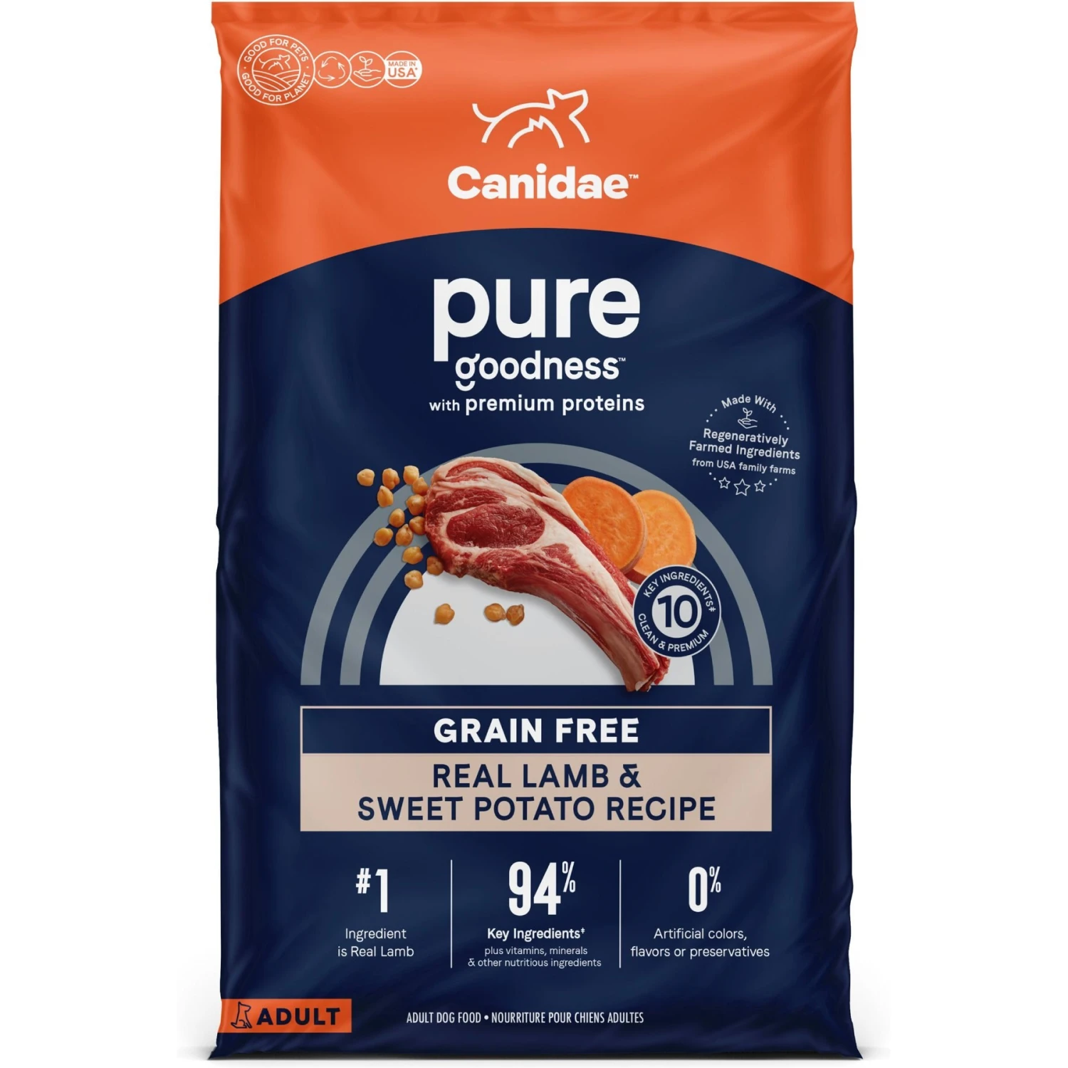 CANIDAE Pure Goodness Real Lamb & Sweet Potato Recipe Adult Dry Dog Food 3 CANIDAE Pure Goodness Real Lamb & Sweet Potato Recipe Adult Dry Dog Food
