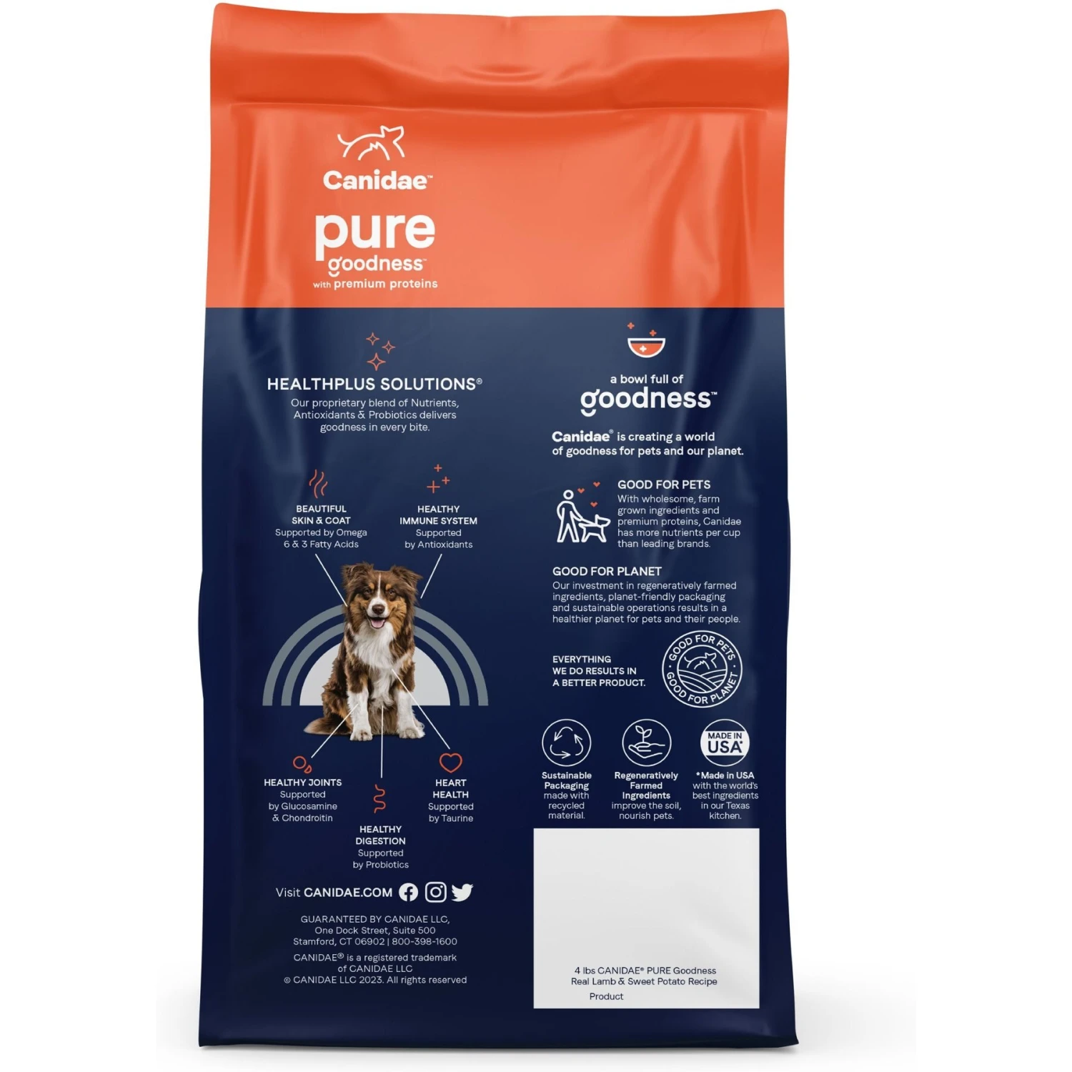 CANIDAE Pure Goodness Real Lamb & Sweet Potato Recipe Adult Dry Dog Food 6 CANIDAE Pure Goodness Real Lamb & Sweet Potato Recipe Adult Dry Dog Food - Image 4