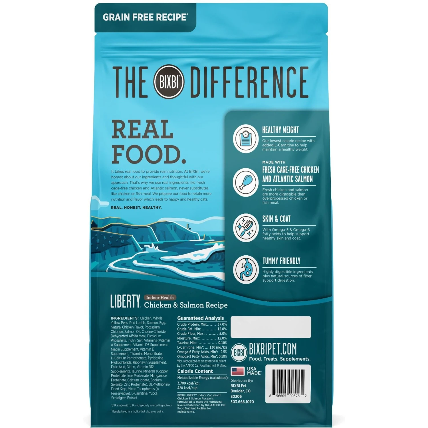 BIXBI Liberty Indoor Health Chicken & Salmon Recipe Grain-Free Dry Cat Food 4 BIXBI Liberty Indoor Health Chicken & Salmon Recipe Grain-Free Dry Cat Food - Image 2