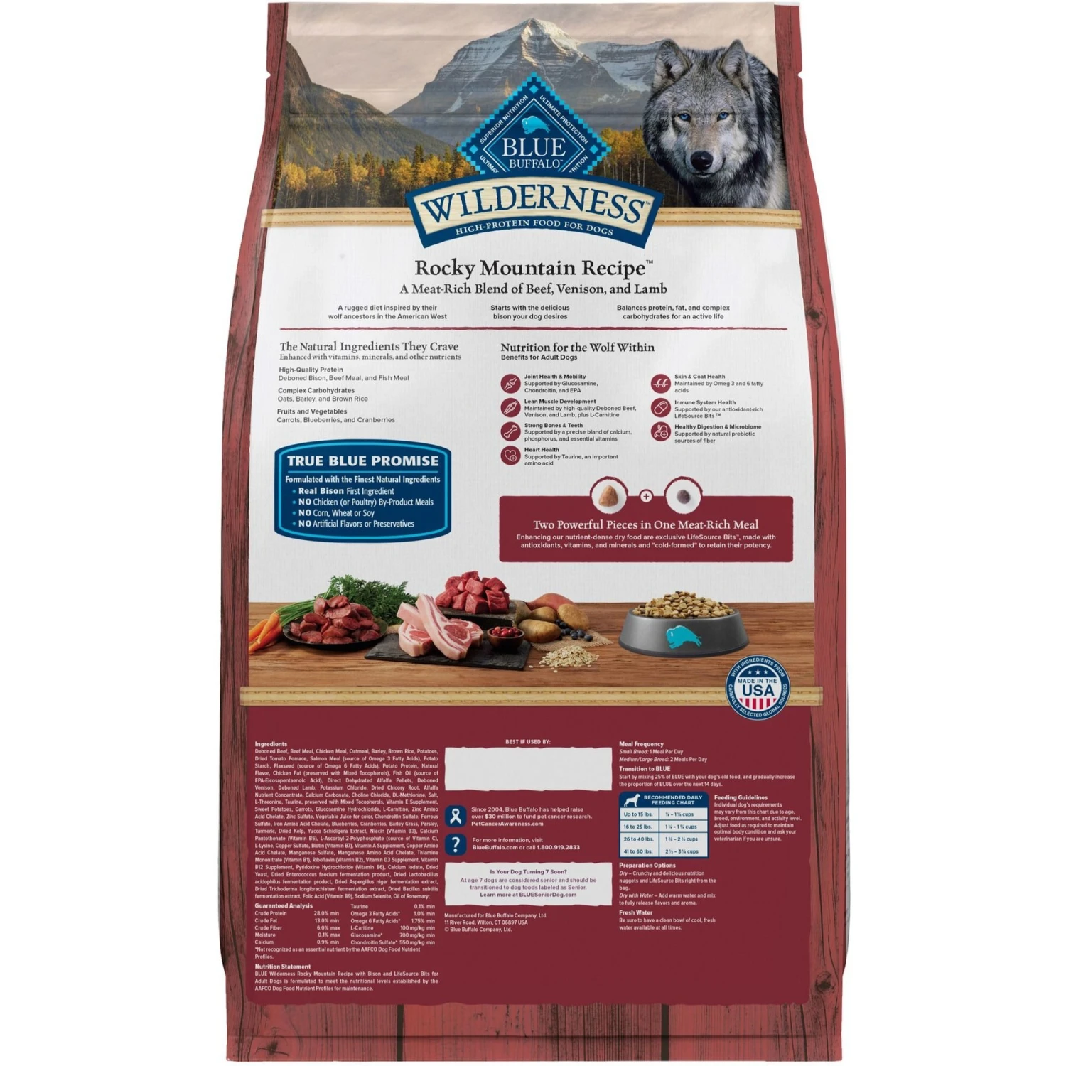 Blue Buffalo Wilderness Rocky Mountain Recipe Large Breed Adult High Protein Natural Red Meat & Grain Dry Dog Food 4 Blue Buffalo Wilderness Rocky Mountain Recipe Large Breed Adult High Protein Natural Red Meat & Grain Dry Dog Food - Image 2