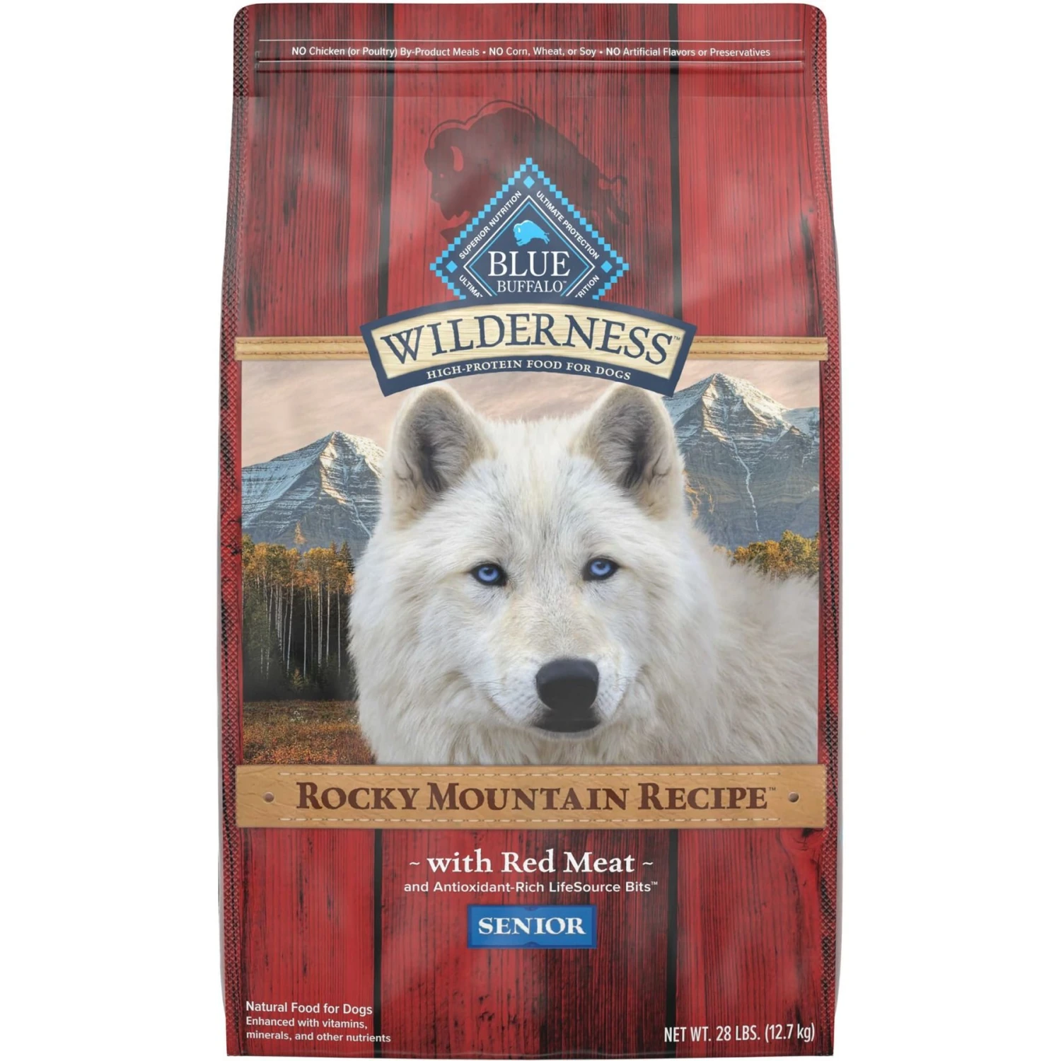 Blue Buffalo Wilderness Rocky Mountain Recipe Senior High Protein Natural Red Meat & Grain Dry Dog Food, 28-lb Bag 3 Blue Buffalo Wilderness Rocky Mountain Recipe Senior High Protein Natural Red Meat & Grain Dry Dog Food, 28-lb Bag