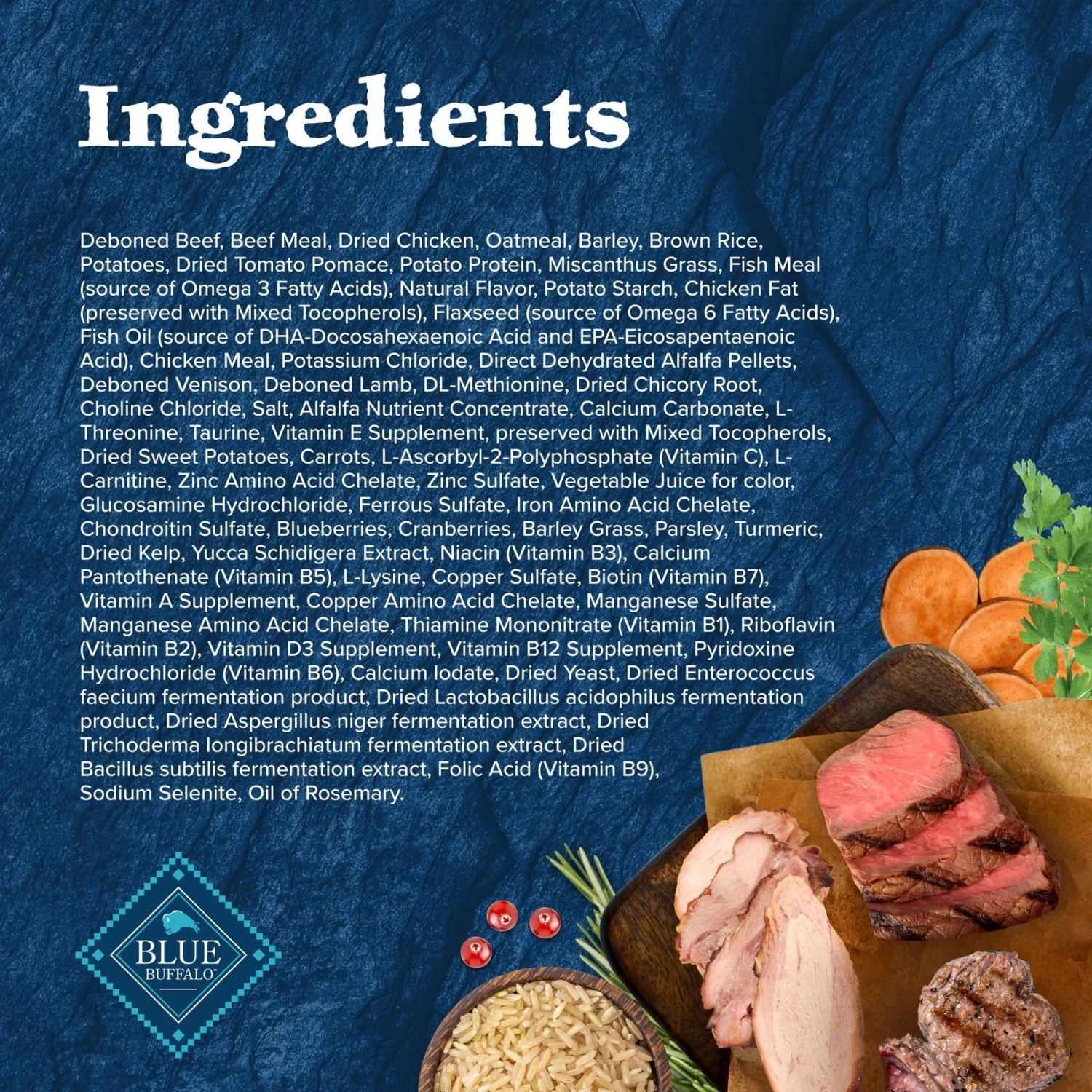 Blue Buffalo Wilderness Rocky Mountain Recipe Senior High Protein Natural Red Meat & Grain Dry Dog Food, 28-lb Bag 7 Blue Buffalo Wilderness Rocky Mountain Recipe Senior High Protein Natural Red Meat & Grain Dry Dog Food, 28-lb Bag - Image 5