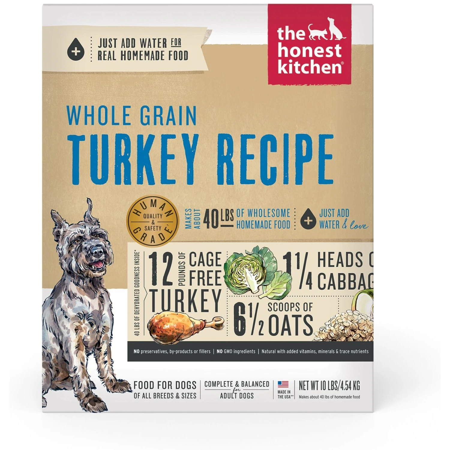 The Honest Kitchen Whole Grain Turkey Recipe + Beef Recipe Dehydrated Dog Food 4 The Honest Kitchen Whole Grain Turkey Recipe + Beef Recipe Dehydrated Dog Food - Image 2