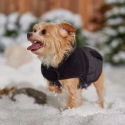 Frisco Heavy Weight Dog & Cat Quilted Hybrid Coat With Sherpa Lining -Blue Buffalo Shop 719918 PT7. AC SS1800 V1692376306