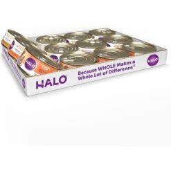 Halo Chicken Stew, Chicken Pate, Turkey & Duck Variety Pack Grain-Free Pate Adult Wet Cat Food, 5.5-oz Can, Case Of 12