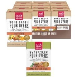 The Honest Kitchen Bone Broth POUR OVERS Beef Stew Wet Dog Food Topper & The Honest Kitchen Superfood POUR OVERS Lamb & Beef Stew With Veggies Wet Dog Food Topper