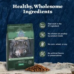 Blue Buffalo Wilderness Adult High Protein Natural Duck & Wholesome Grains Dry Dog Food -Blue Buffalo Shop 735486 PT5. AC SS1800 V1694550753