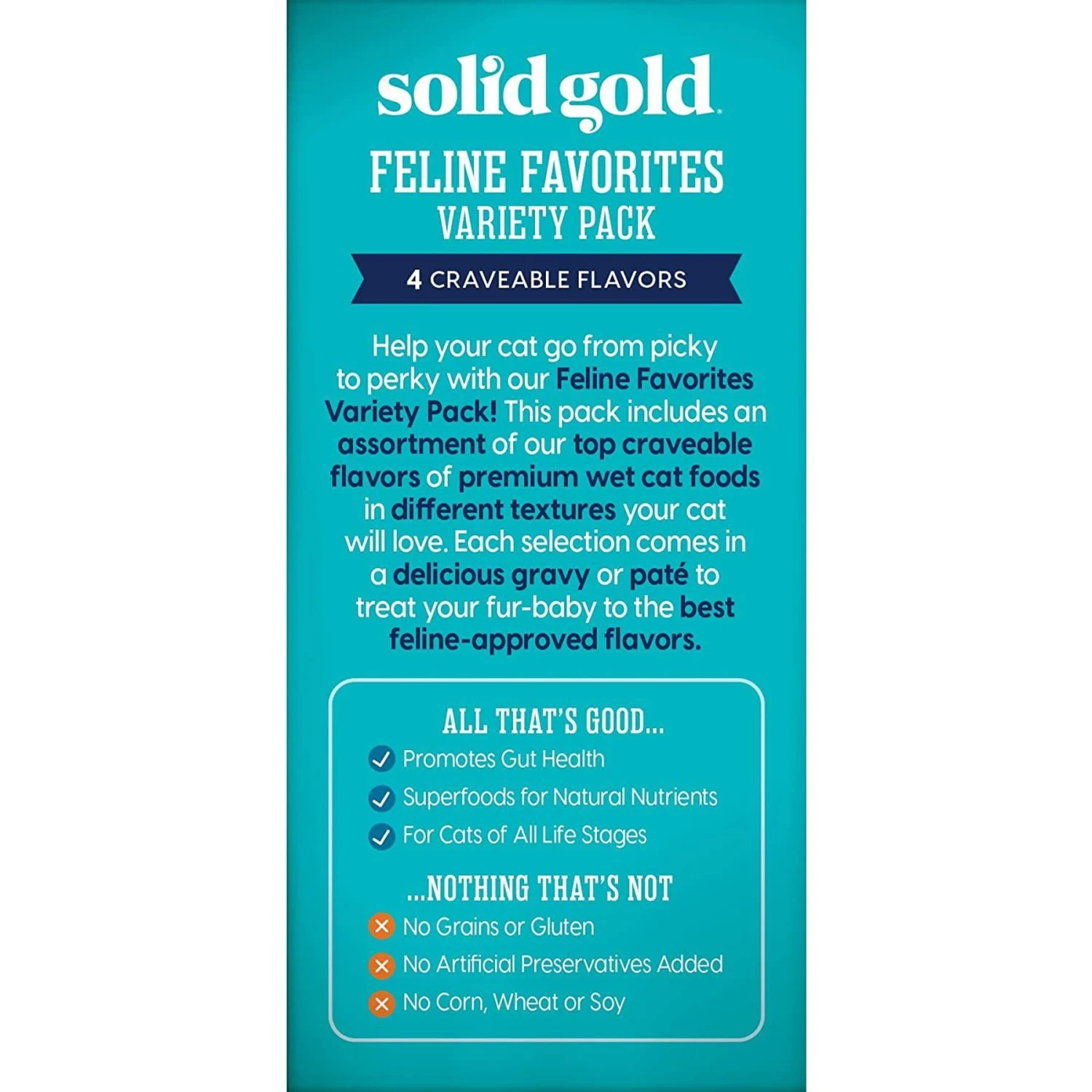 Solid Gold Feline Favorites Variety Pack Grain-Free Wet Cat Food, 3-oz Can, Case Of 12 10 Solid Gold Feline Favorites Variety Pack Grain-Free Wet Cat Food, 3-oz Can, Case Of 12 - Image 8