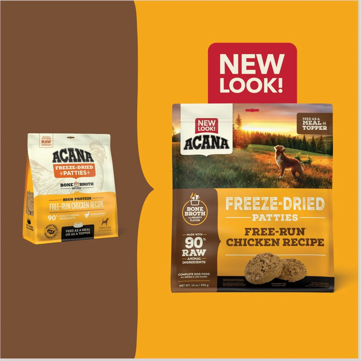 ACANA Chicken Recipe Patties Grain-Free Freeze-Dried Dog Food & Topper, 14-oz Bag 4 ACANA Chicken Recipe Patties Grain-Free Freeze-Dried Dog Food & Topper, 14-oz Bag - Image 2