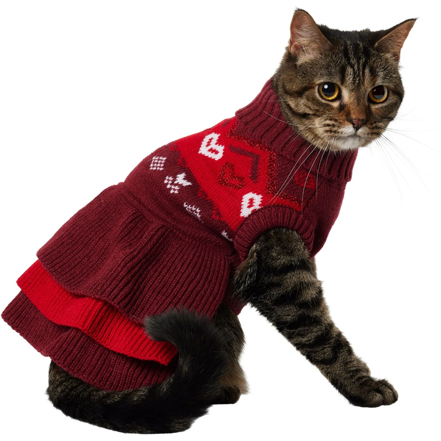 Frisco Nordic Sequin Dog & Cat Sweater Dress 3 Frisco Nordic Sequin Dog & Cat Sweater Dress