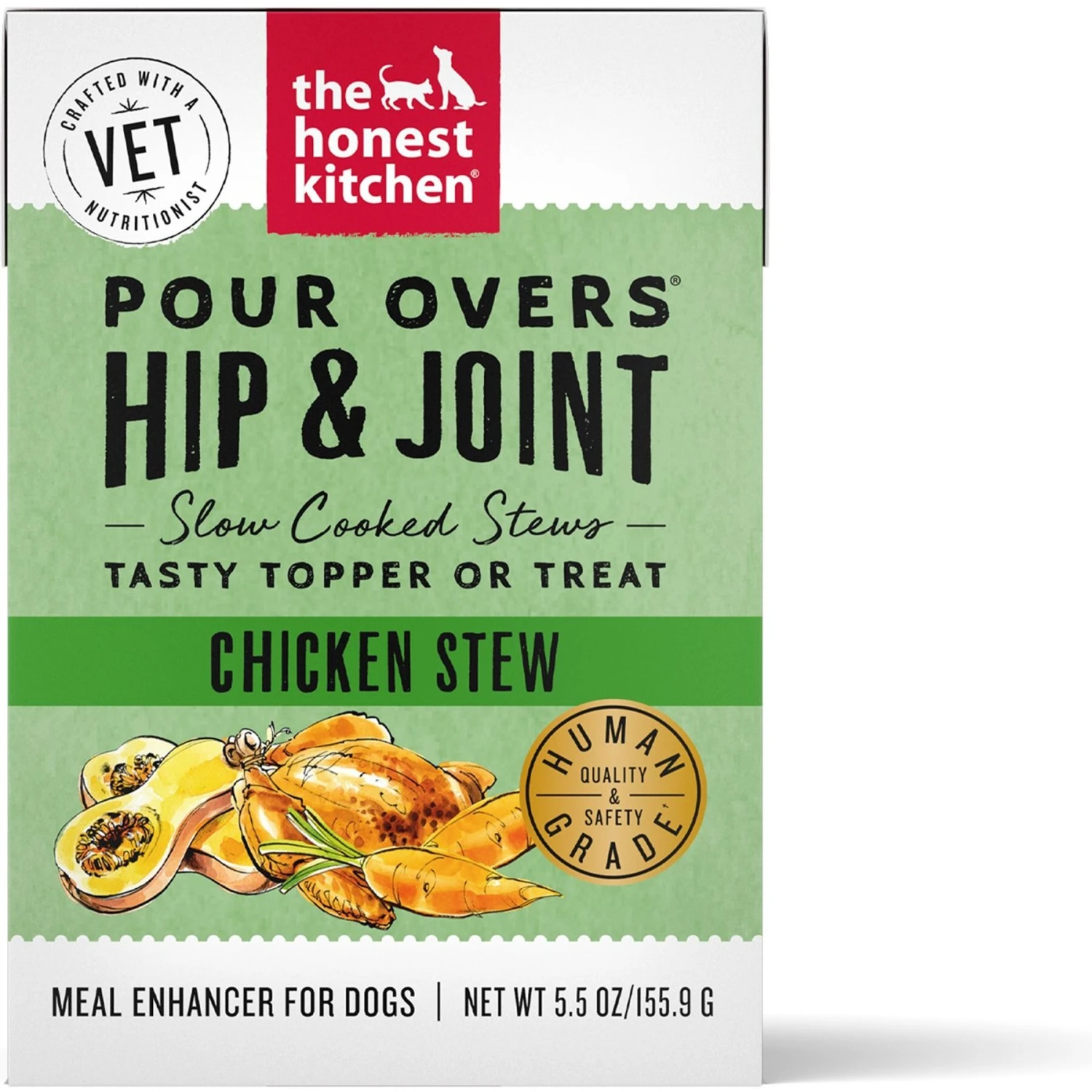 The Honest Kitchen Functional POUR OVERS Hip & Joint Support Chicken Stew Dog Food Topper, 5.5-oz Can, Case Of 12 3 The Honest Kitchen Functional POUR OVERS Hip & Joint Support Chicken Stew Dog Food Topper, 5.5-oz Can, Case Of 12