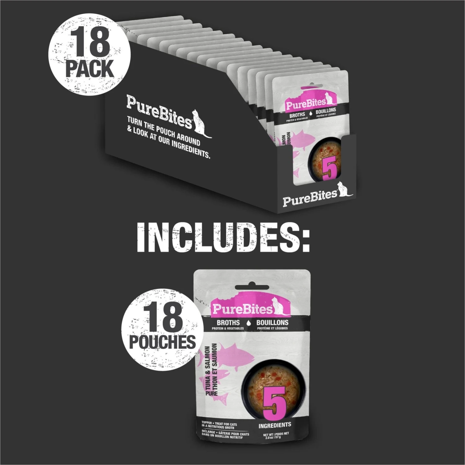 PureBites Cat Broths Tuna & Salmon Food Topping 8 PureBites Cat Broths Tuna & Salmon Food Topping - Image 6