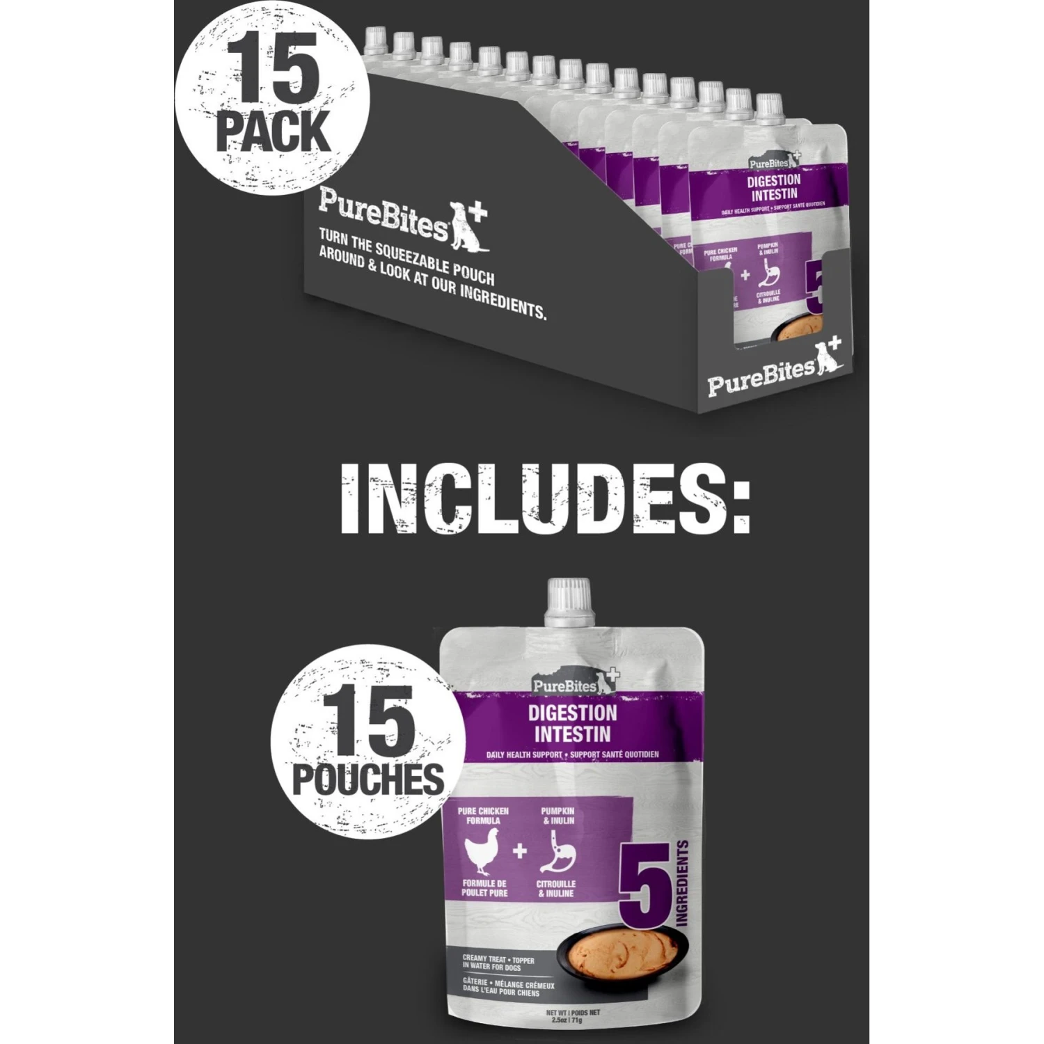 PureBites Plus Squeezables- Gut & Digestion Dog Food Toppings 8 PureBites Plus Squeezables- Gut & Digestion Dog Food Toppings - Image 6
