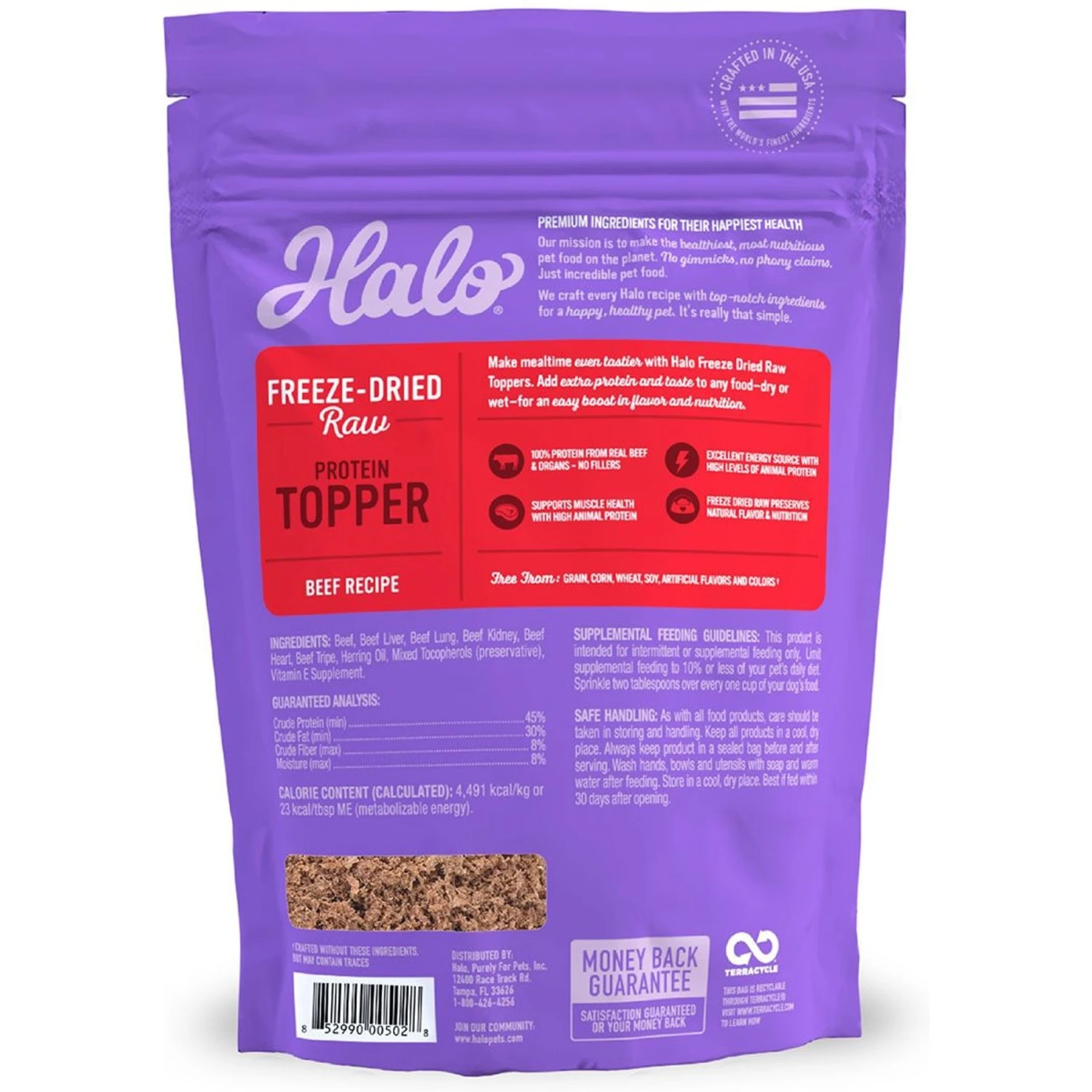 Halo Beef Protein Recipe Freeze-Dried Raw Dog Food Topper 5 Halo Beef Protein Recipe Freeze-Dried Raw Dog Food Topper - Image 3