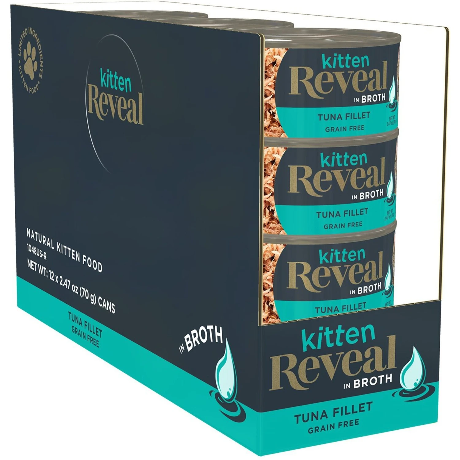 Reveal Natural Limited Ingredient Grain-Free Tuna Fillet In Broth Wet Kitten Food, 2.47-oz, Case Of 12 3 Reveal Natural Limited Ingredient Grain-Free Tuna Fillet In Broth Wet Kitten Food, 2.47-oz, Case Of 12