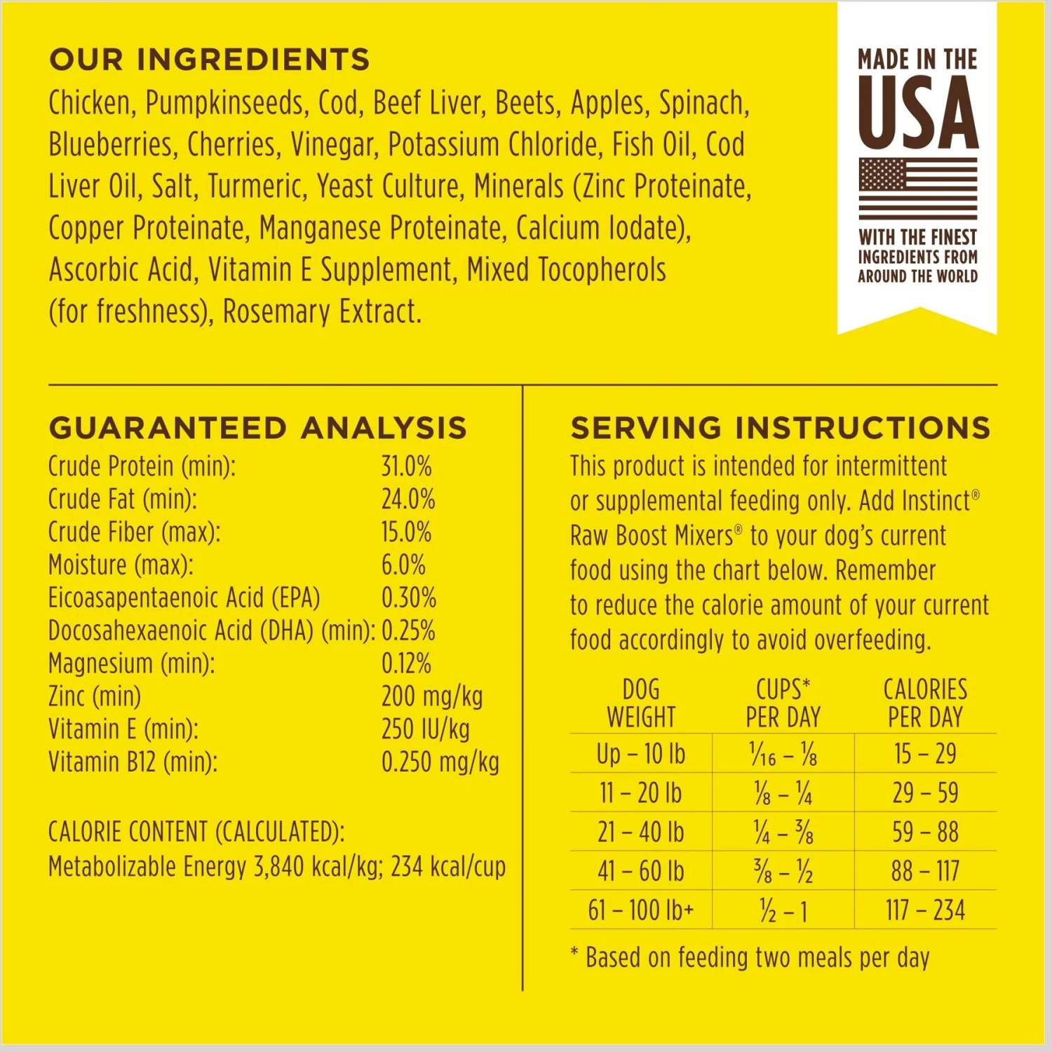Instinct Boost Mixers Healthy Energy Grain-Free Freeze-Dried Raw Dog Food Topper, 5.5-oz Bag 10 Instinct Boost Mixers Healthy Energy Grain-Free Freeze-Dried Raw Dog Food Topper, 5.5-oz Bag - Image 8