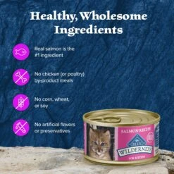Blue Buffalo Wilderness Kitten Salmon Grain-Free Canned Cat Food 14 Blue Buffalo Wilderness Kitten Salmon Grain-Free Canned Cat Food -Blue Buffalo Shop 75637 PT5. AC SS1800 V1646791287