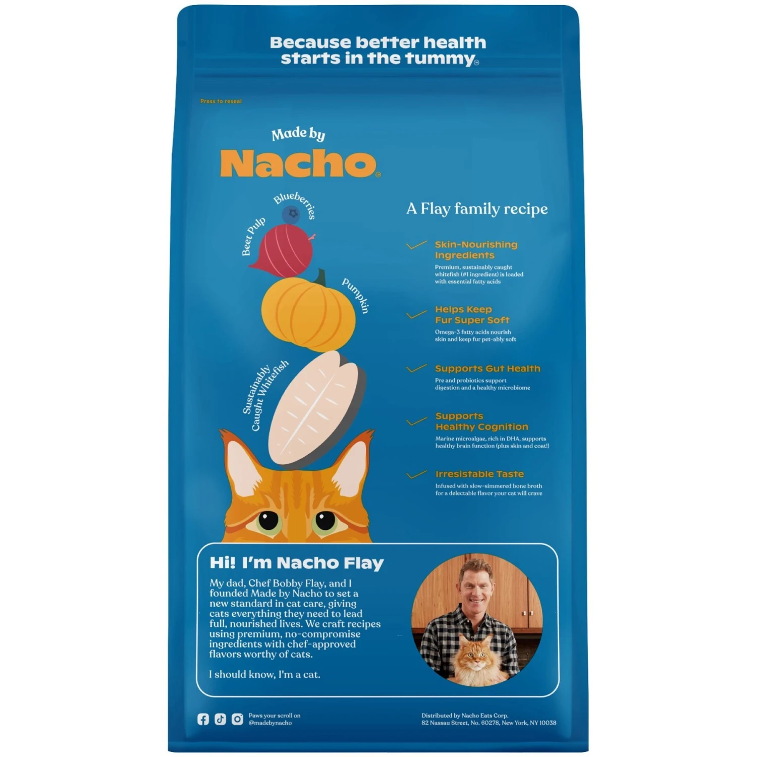 Made By Nacho Skin & Coat Support Sustainably Caught Whitefish & Pumpkin Recipe Dry Cat Food 4 Made By Nacho Skin & Coat Support Sustainably Caught Whitefish & Pumpkin Recipe Dry Cat Food - Image 2