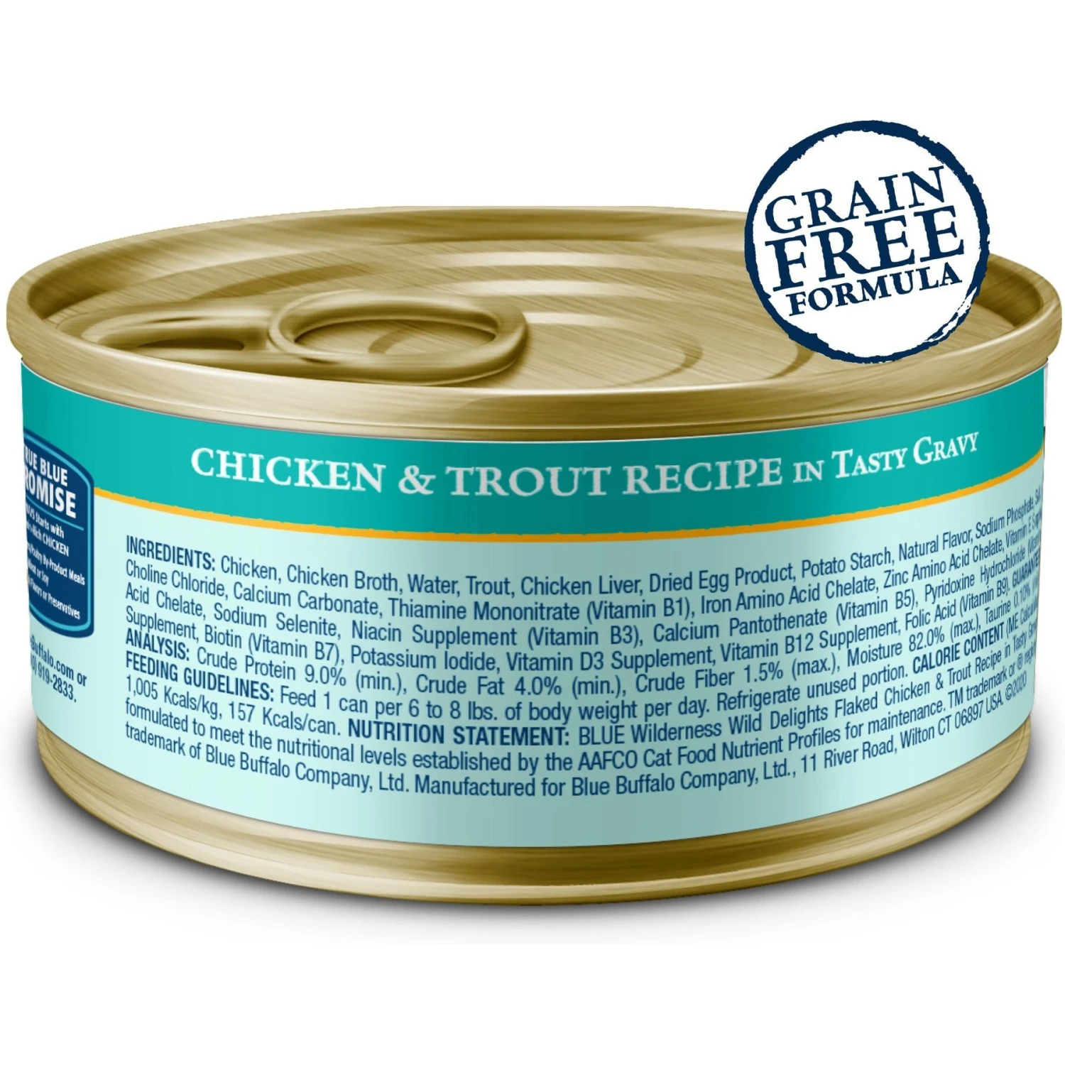 Blue Buffalo Wilderness Wild Delights Flaked Chicken & Trout Grain-Free Canned Cat Food 4 Blue Buffalo Wilderness Wild Delights Flaked Chicken & Trout Grain-Free Canned Cat Food - Image 2