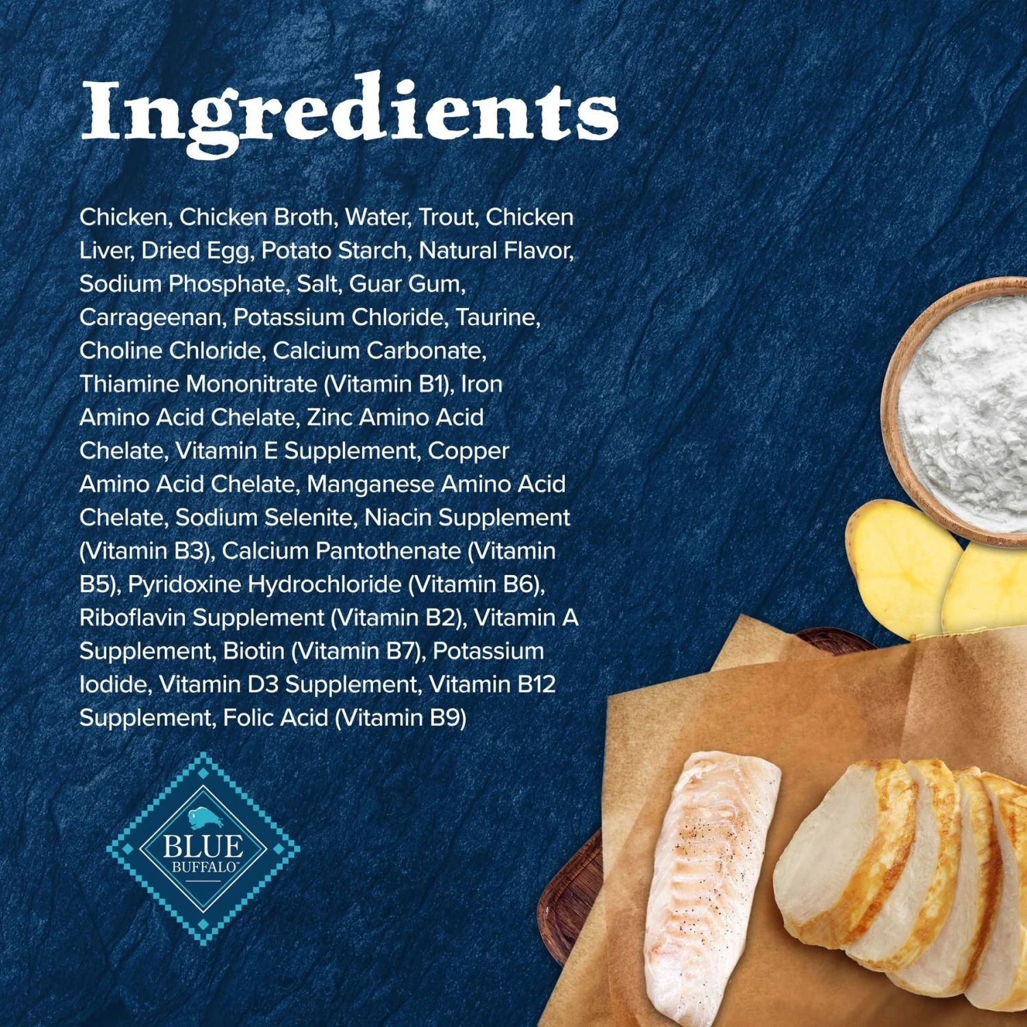 Blue Buffalo Wilderness Wild Delights Flaked Chicken & Trout Grain-Free Canned Cat Food 7 Blue Buffalo Wilderness Wild Delights Flaked Chicken & Trout Grain-Free Canned Cat Food - Image 5