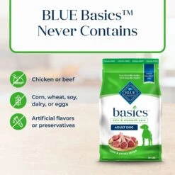 Blue Buffalo Basics Skin & Stomach Care Grain-Free Formula Lamb & Potato Recipe Adult Dry Dog Food -Blue Buffalo Shop 75659 PT5. AC SS1800 V1646270784