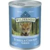 Blue Buffalo Wilderness Turkey & Chicken Grill Grain-Free Puppy Canned Dog Food