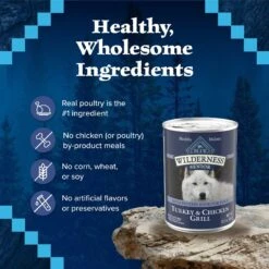 Blue Buffalo Wilderness Turkey & Chicken Grill Grain-Free Senior Canned Dog Food -Blue Buffalo Shop 75766 PT5. AC SS1800 V1646785283