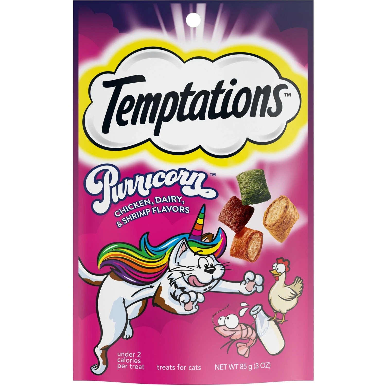 Temptations MixUps Surfers' Delight Flavor Soft & Crunchy Cat Treats & Temptations MixUps Purricorn Chicken Dairy & Shrimp Flavors Crunchy & Soft Cat Treats, 3-oz Bag 8 Temptations MixUps Surfers' Delight Flavor Soft & Crunchy Cat Treats & Temptations MixUps Purricorn Chicken Dairy & Shrimp Flavors Crunchy & Soft Cat Treats, 3-oz Bag - Image 6