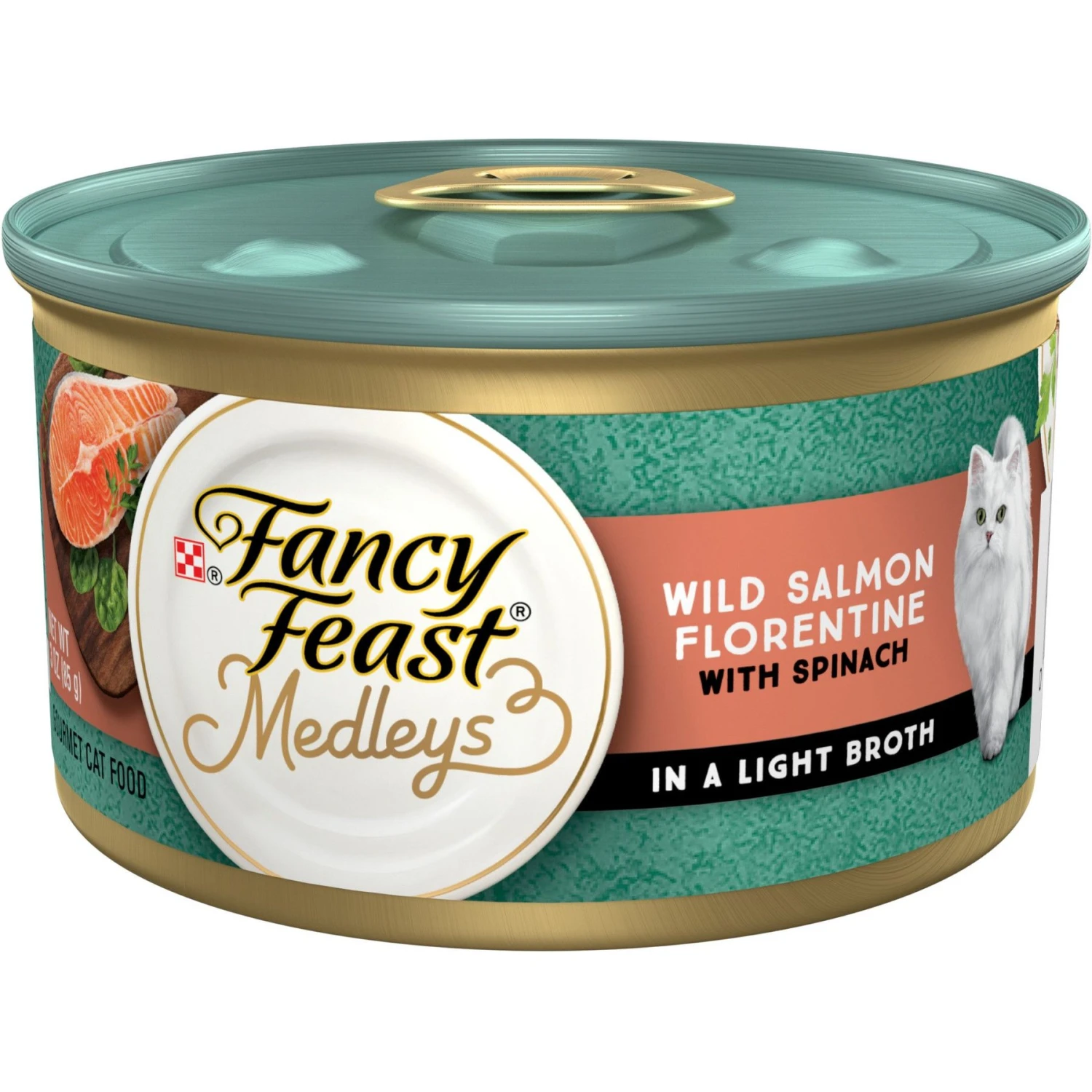 Fancy Feast Medleys Wild Salmon Florentine Canned Cat Food 3 Fancy Feast Medleys Wild Salmon Florentine Canned Cat Food