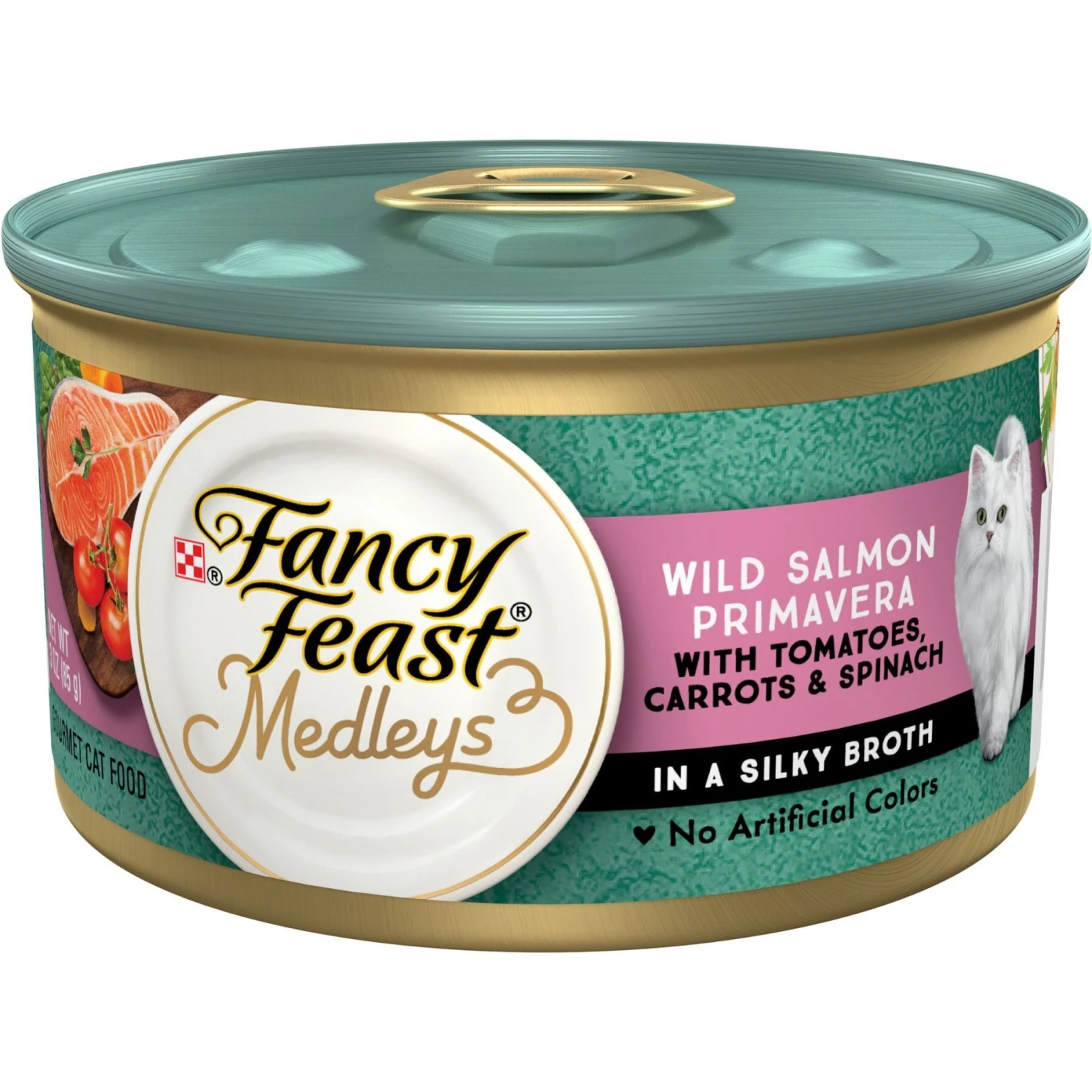 Fancy Feast Medleys Wild Salmon Primavera Canned Cat Food 3 Fancy Feast Medleys Wild Salmon Primavera Canned Cat Food