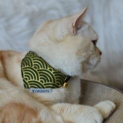 Necoichi Bandana Cat Collar With Air Tag Pocket, One Size -Blue Buffalo Shop 759454 PT6. AC SS1800 V1682709754
