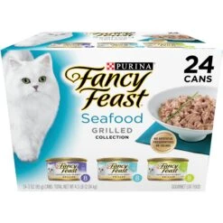 Fancy Feast Grilled Seafood Feast Variety Pack Canned Cat Food