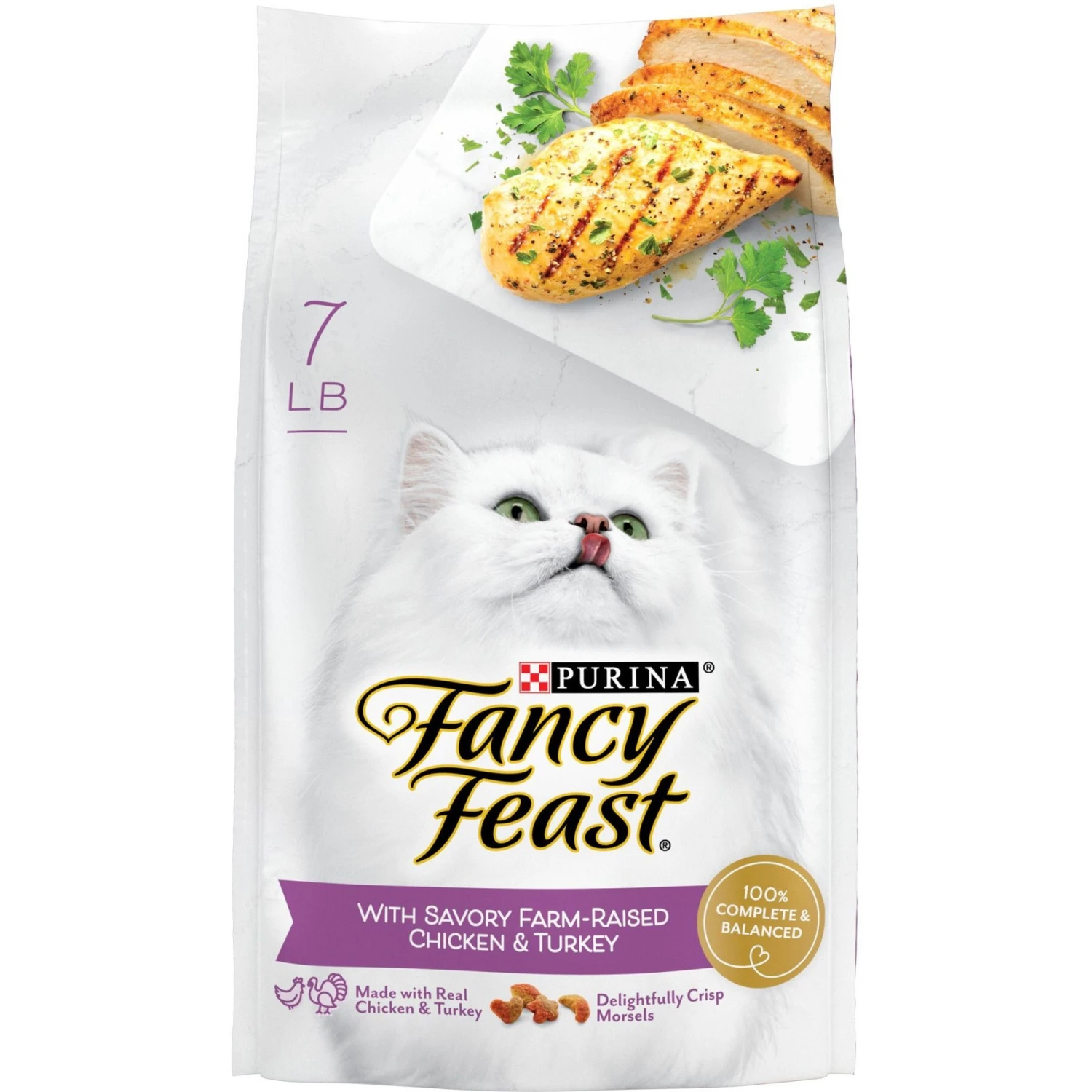 Purina Fancy Feast With Savory Chicken & Turkey Dry Cat Food 3 Purina Fancy Feast With Savory Chicken & Turkey Dry Cat Food