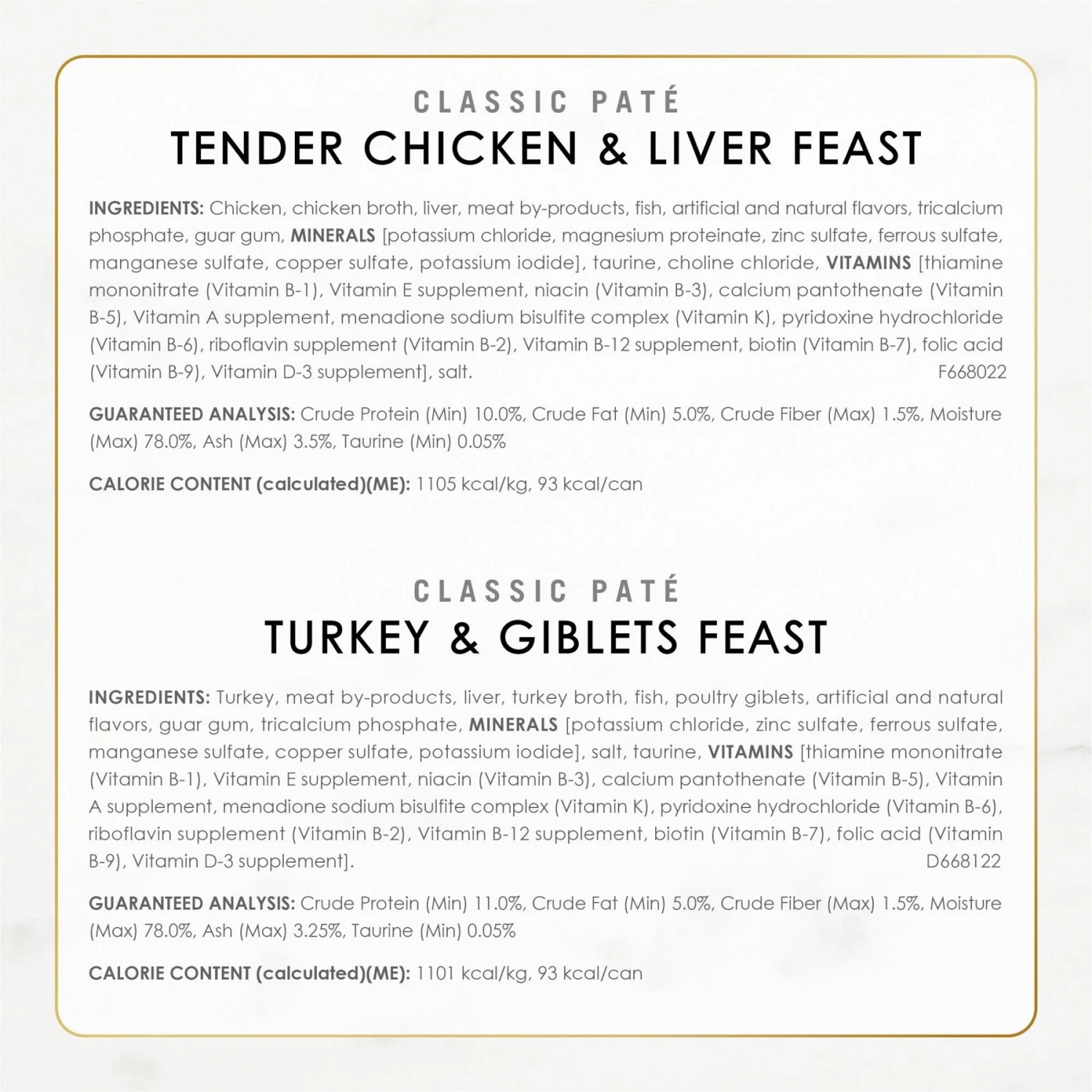 Fancy Feast Classic Poultry & Beef Pate Collection Feast Variety Pack Wet Cat Food 6 Fancy Feast Classic Poultry & Beef Pate Collection Feast Variety Pack Wet Cat Food - Image 4