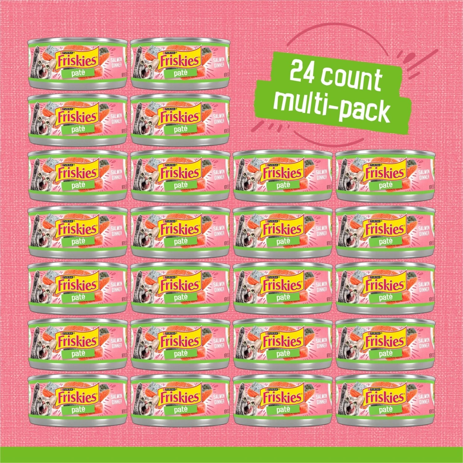 Friskies Pate Salmon Dinner Canned Cat Food 4 Friskies Pate Salmon Dinner Canned Cat Food - Image 2