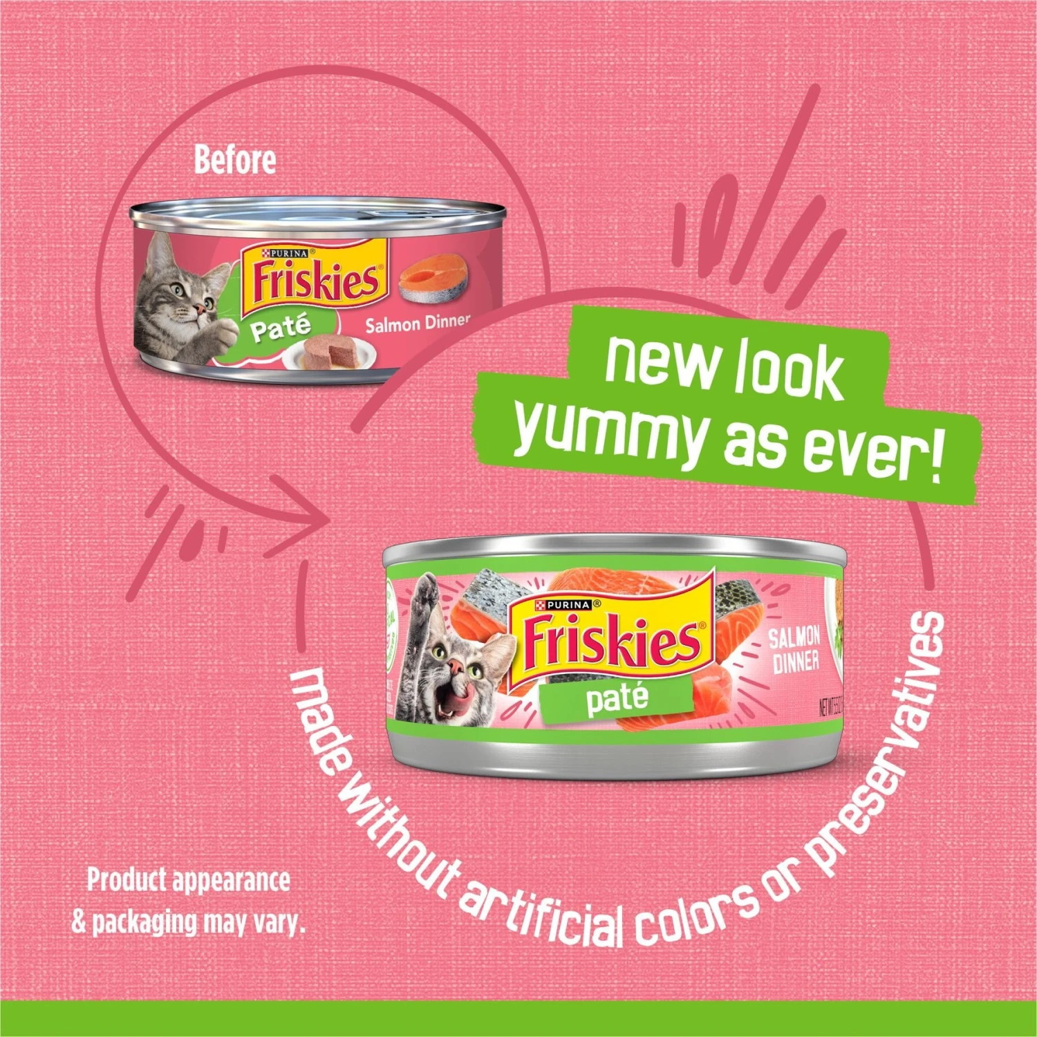 Friskies Pate Salmon Dinner Canned Cat Food 5 Friskies Pate Salmon Dinner Canned Cat Food - Image 3